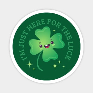 Cute four leaf lucky clover in cute kawaii style Magnet